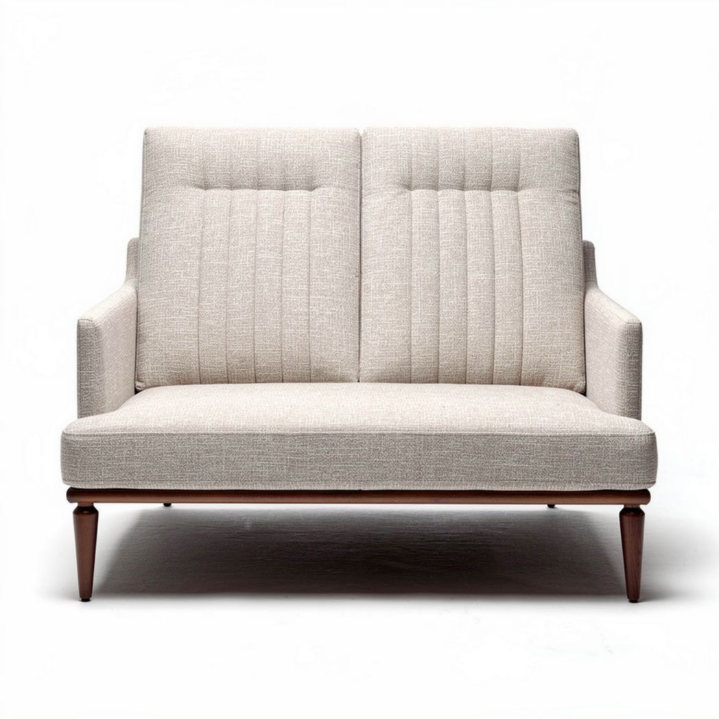Fabric loveseat in gray for living room approximately 150 x 80 x 80cm