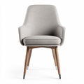 Fabric upholstered dining chair with wooden legs in light gray 50 x 55 x 85cm